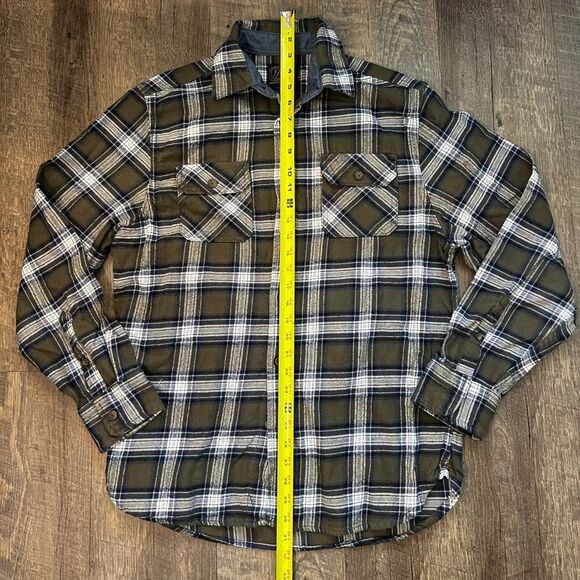 Jach's Mens Heritage Flannel Shirt Long Sleeves Button Up Plaid Green Size M - Picture 10 of 13